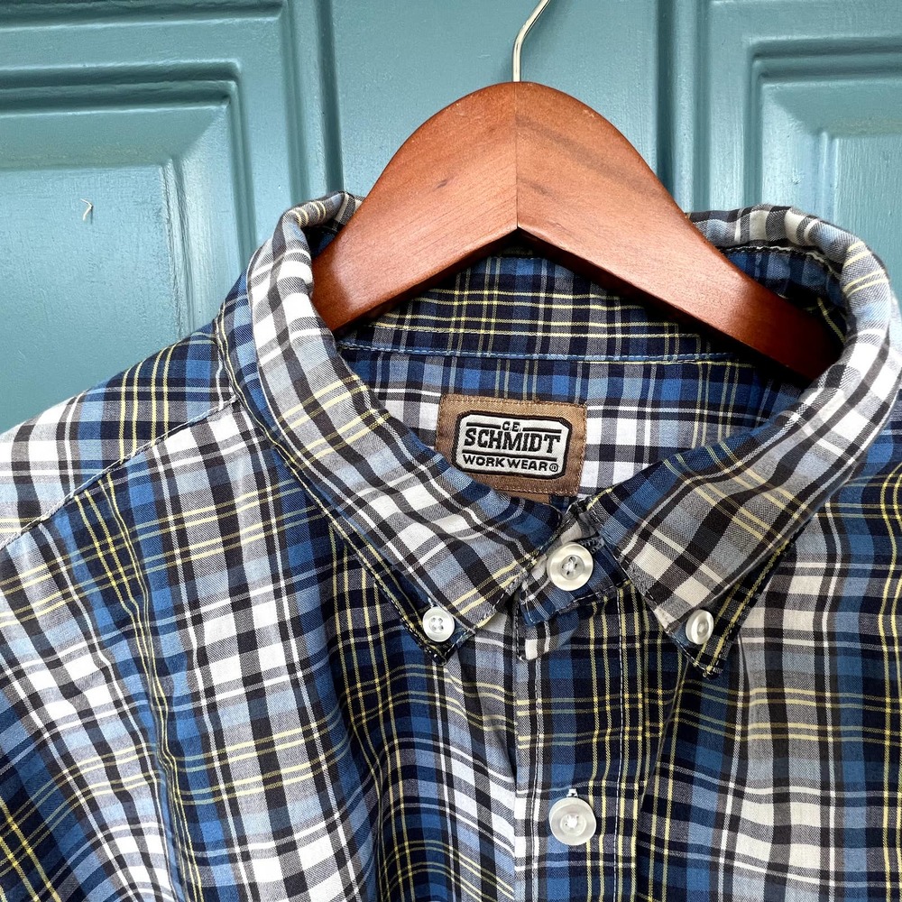 Schmidt Workwear Plaid Button Down Euc 2xlt - image 2